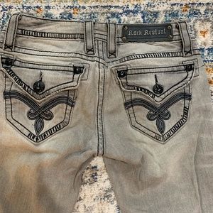 Grey and black Rock Revivals Skinny Jeans